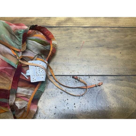 Johnny Was Love Radika Long Sleeve Silk Blouse Boho Chic Sheer XL NWT - Picture 13 of 13